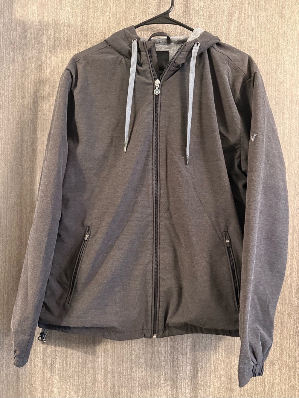Linksoul Gray and Dark Gray Zip Up Hoodie